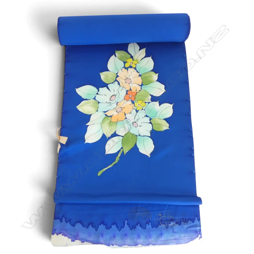 Unused 1980's NISHIJIN TEXTILE (Kyoto) JAPANESE SILK ROLL. L.12m. W.360mm. New old stock Image 1++