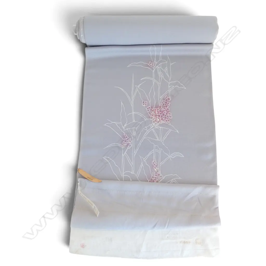 Unused 1980's NISHIJIN TEXTILE (Kyoto) JAPANESE SILK ROLL. L.12m. W.360mm. New old stock Image 1++