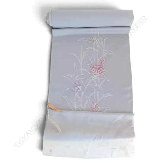 Unused 1980's NISHIJIN TEXTILE (Kyoto) JAPANESE SILK ROLL. L.12m. W.360mm. New old stock