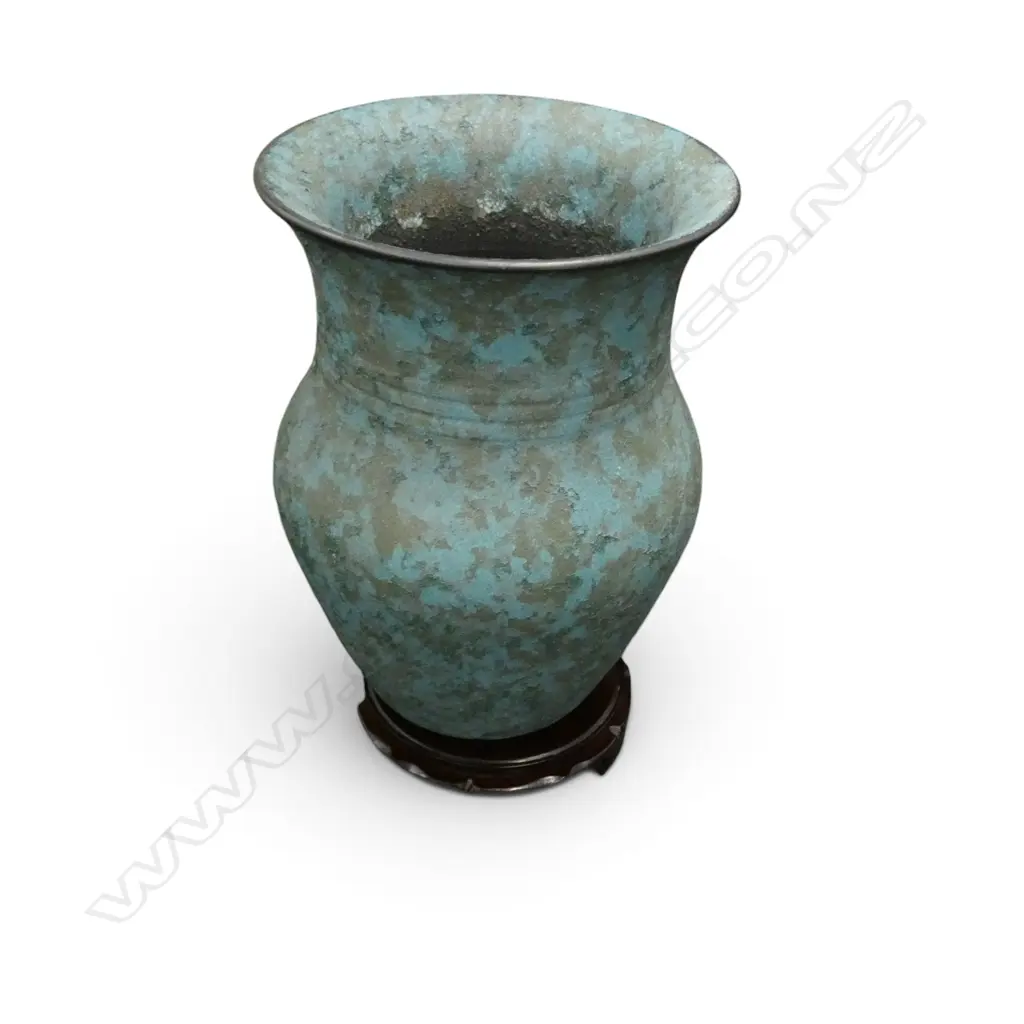 ORIENTAL CERAMIC VASE ON ROTATING BASE H.485mm Image 1++