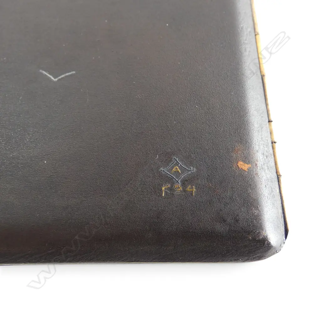 1930S JAPANESE DAMASCENE CIGARETTE CASE WITH MT FUJI DESIGN SIGNED ON BACK L125MM Image 1++