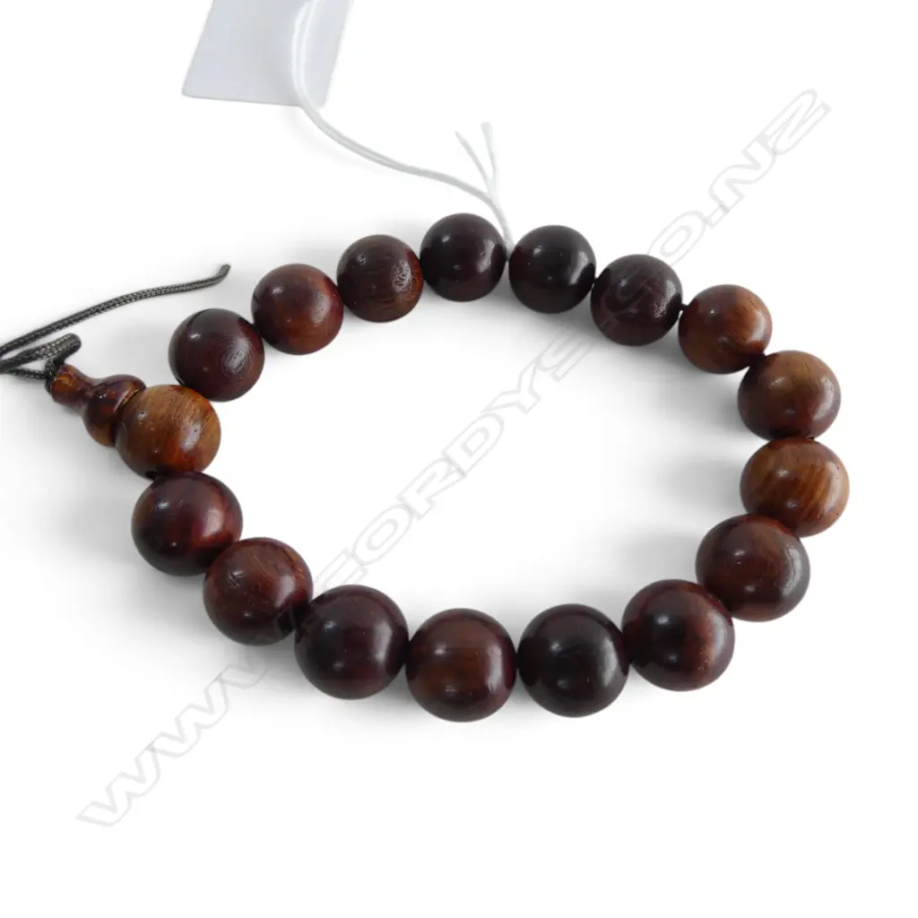 CHINESE AGARWOOD BEAD BRACELET Image 1++