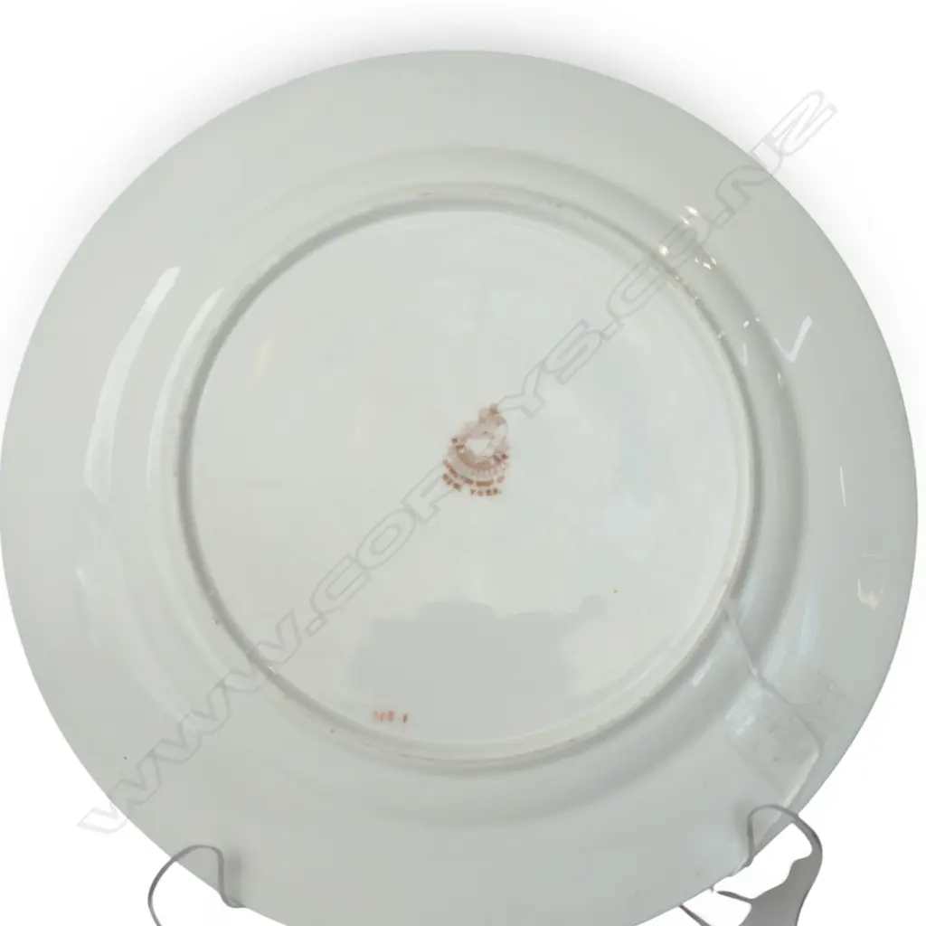 ENGLISH HAND-PAINTED & SIGNED FLORAL CABINET PLATE by A. Wagg Dia.255mm Image 1++