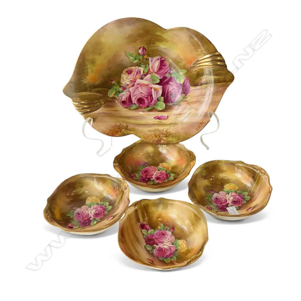 5 PCES OF ROYAL WINTON DESERT CHINA signed W.290mm Image 1++
