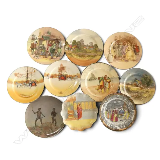 10 ROYAL DOULTON RACK PLATES MIXED PATS