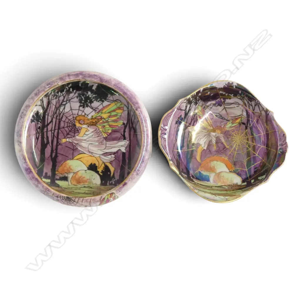 2 GRIMWADES FAIRY LUSTRE SML DISHES, Dia.130/140mm Image 1++
