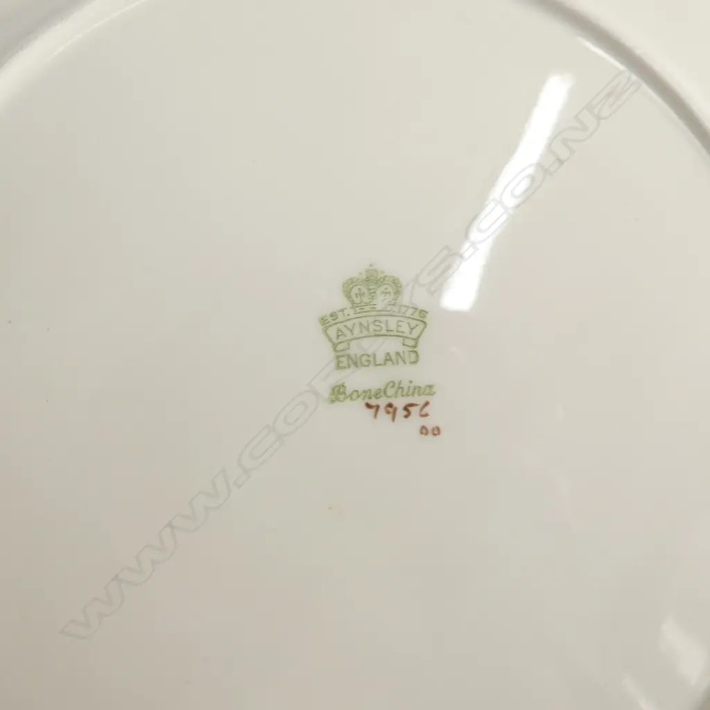 2 ROYAL AYNSLEY CABINET PLATES signed D. Jones & N. Brunt Dia.265mm Image 1++