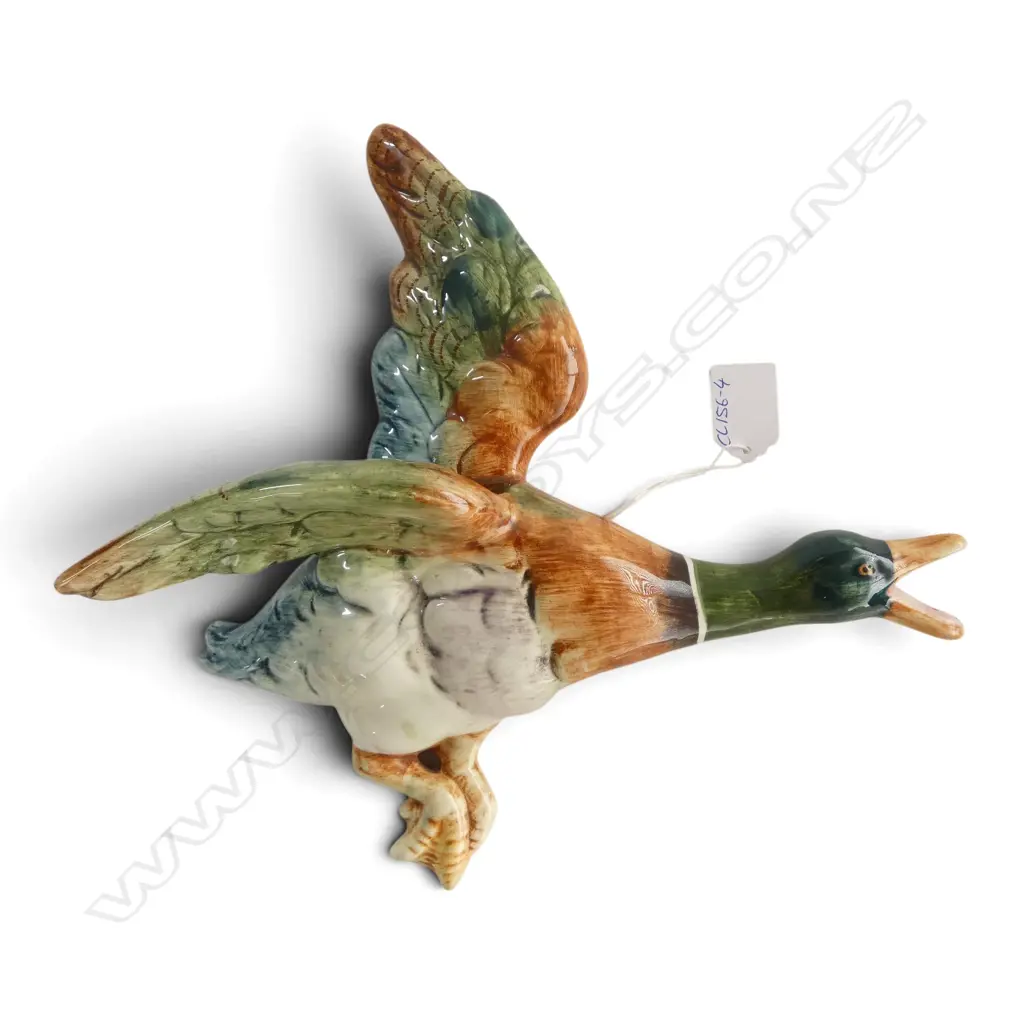 CZECH PORCELAIN WALL HANGING DUCK old repair L.310mm Image 1++
