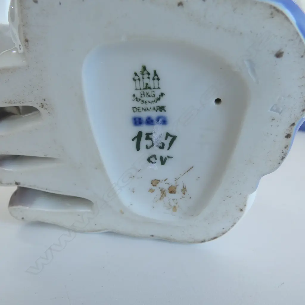 6 PCES ROYAL COPENHAGEN CHINA INCL. BOTTLE w. STOPPER H.240mm Image 1++