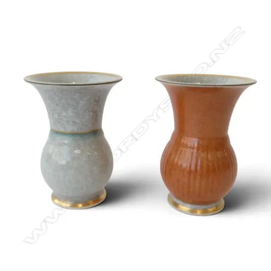 PR ROYAL COPENHAGEN CRACKLE GLAZE VASES H.165mm