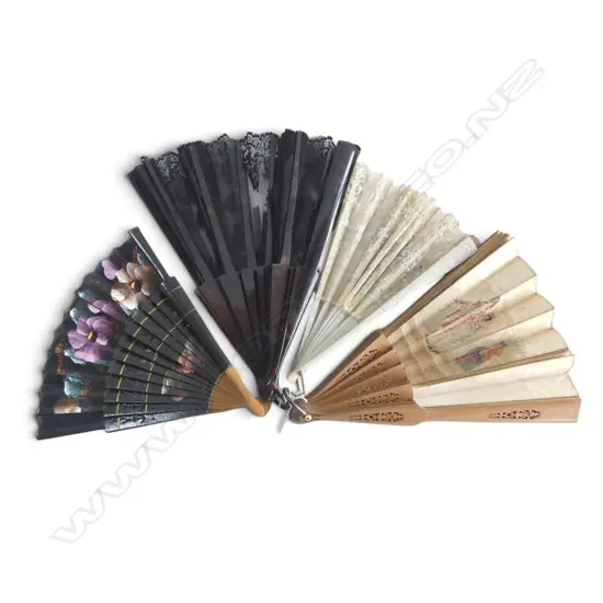 4 ANTIQUE FANS