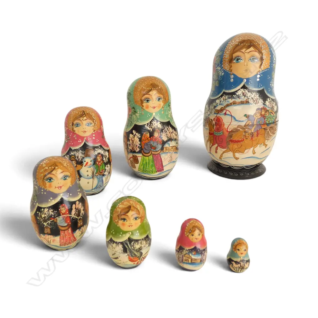 HAND PAINTED RUSSIAN BABUSHKA NESTING DOLLS TALLEST H188MM Image 1++