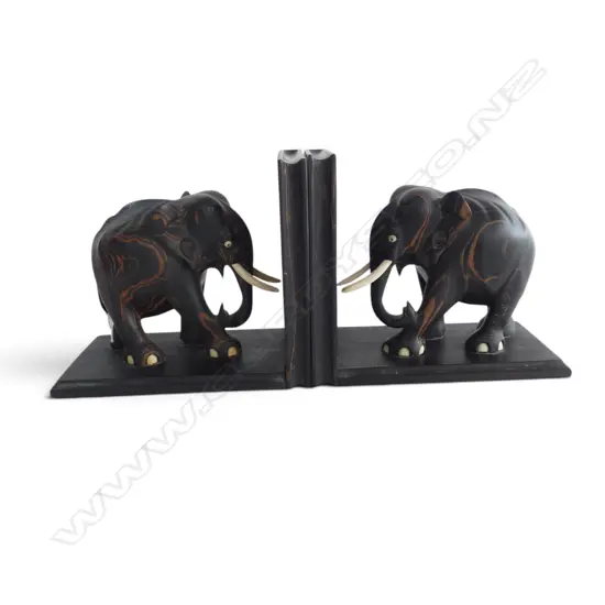 PR WOODEN ELEPHANT BOOK ENDS H.170mm