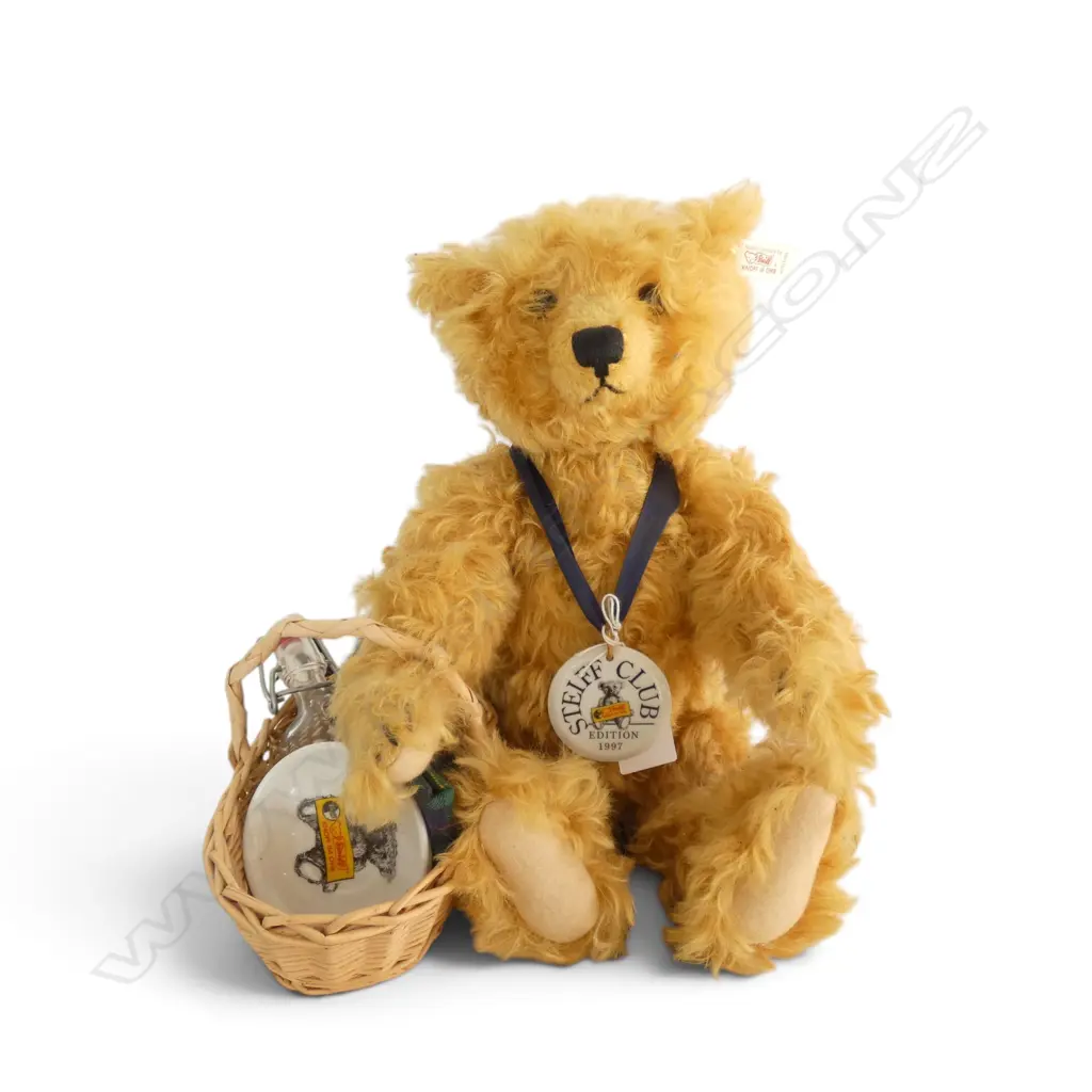 STEIFF 1997 CHRISTMAS EDITION GOLD BLONDE TEDDY BEAR Image 1++
