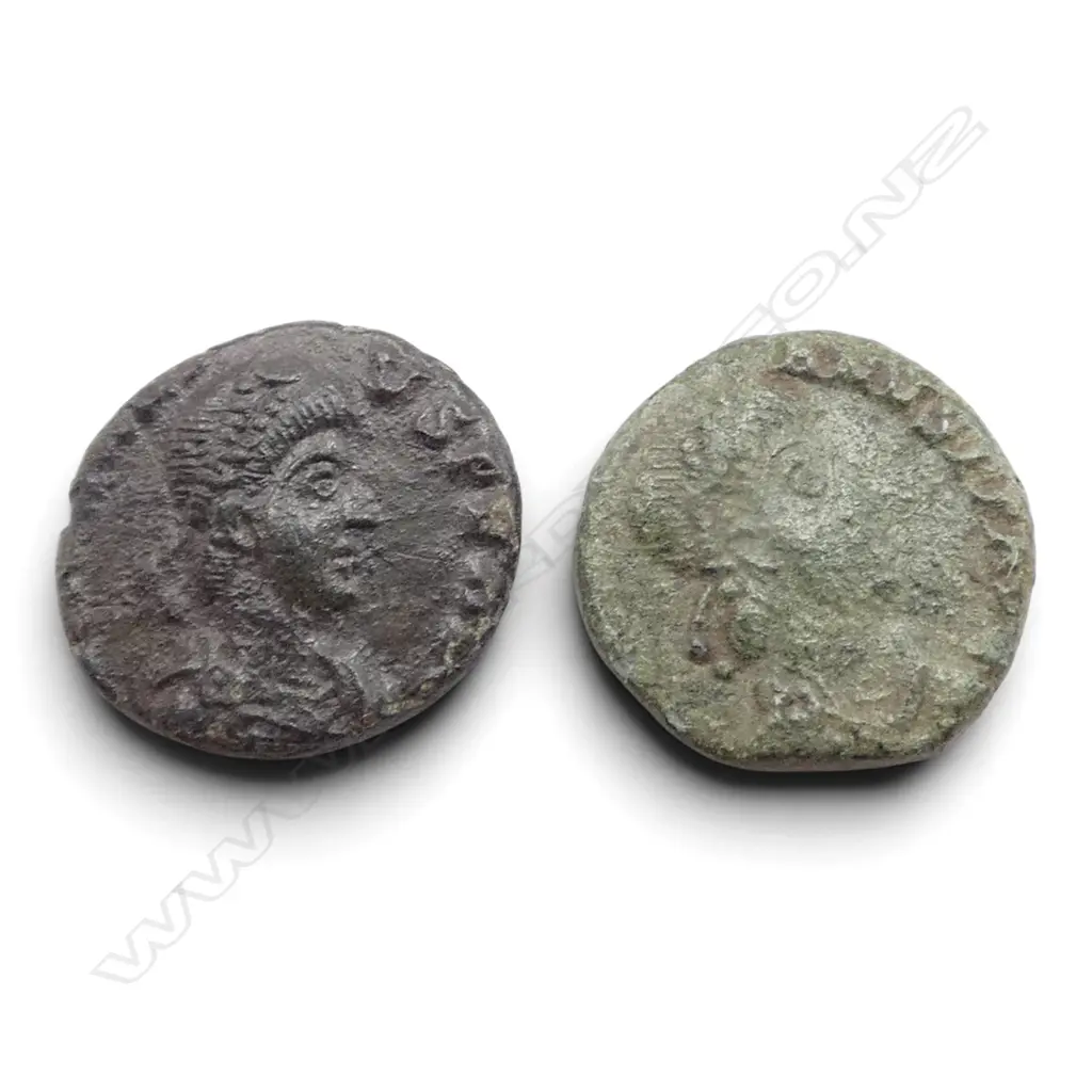 2 ROMAN COINS, ARCADIUS 383-408 & GRATIAN 367-383 AD Image 1++