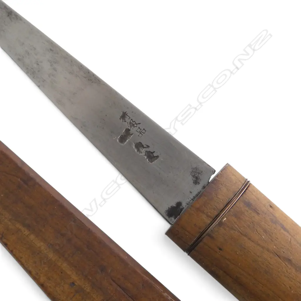 VINTAGE JAPANESE KOGATANA KNIFE in wooden sheath Image 1++