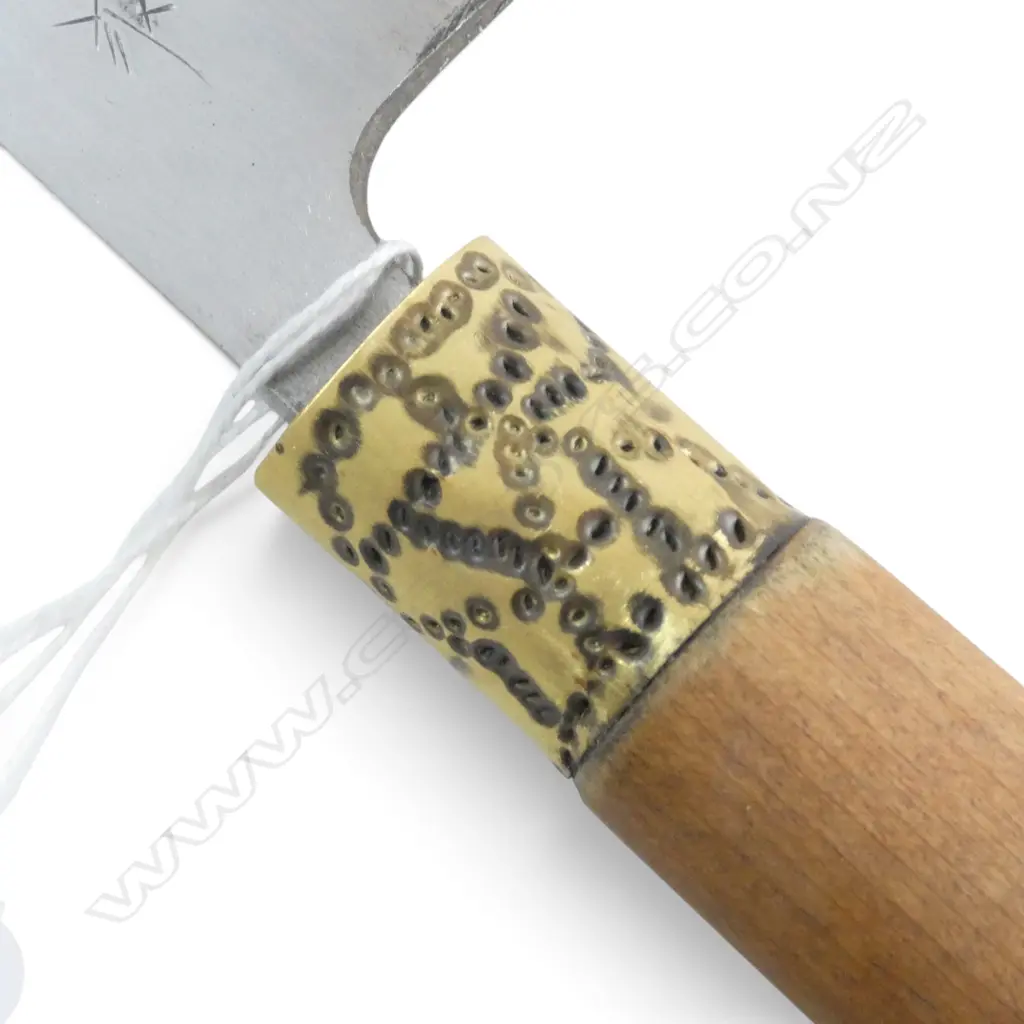 VINTAGE TOP TIER LAMINATED CARBON SAKAI CHEF'S KNIFE, L.300mm, made by Masaaki -signed Image 1++