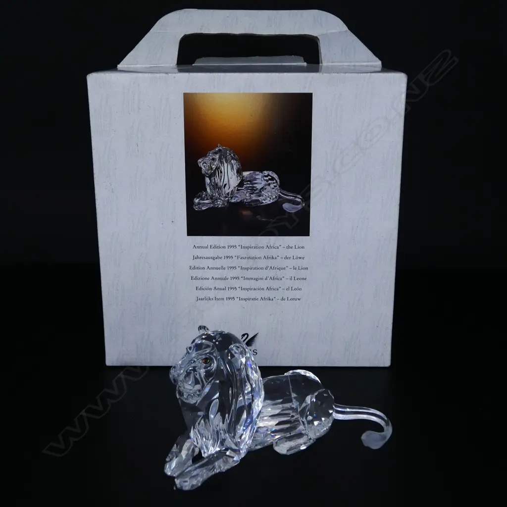 SWAROVSKI CRYSTAL ORNAMENT 'THE LION' L.125mmmm Image 1++