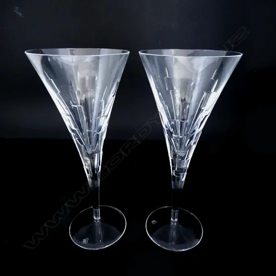 PR ROYAL DOULTON CRYSTAL CHAMPAGNE FLUTES H.245mm