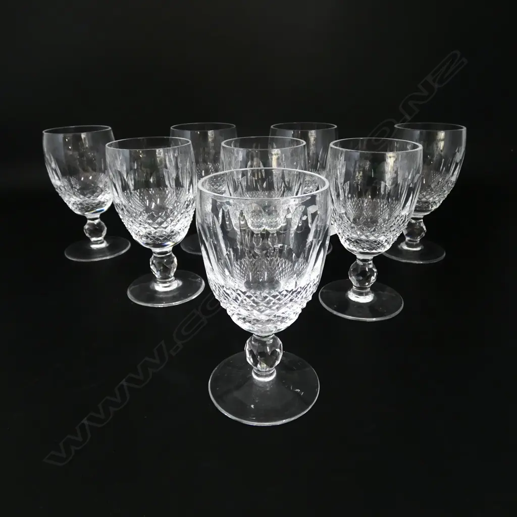 # Waterford crystal set of eight Colleen port glasses  H.115mm. Image 1++