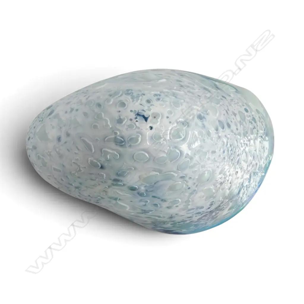 ANTHONY GENET ART GLASS PAUA SHELL, SIGNED W.210mm EX POI ROOM Image 1++