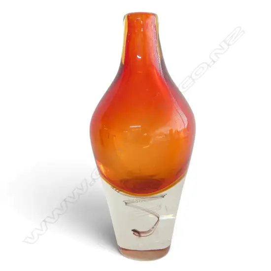 MID CENTURY ART GLASS VASE H300MM