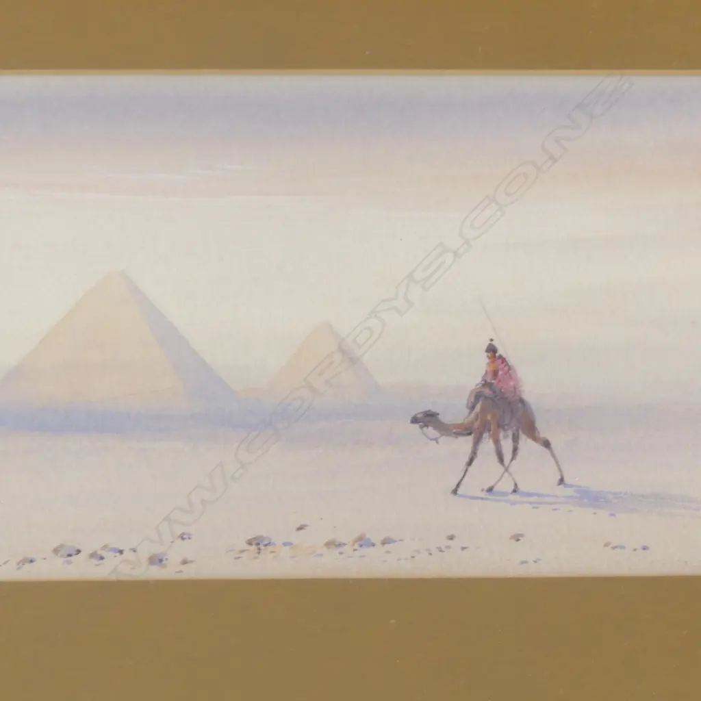 R J COWEN 'KABUL' 1897', W/C, 120 X 190mm & JACOPE 'EGYPTIAN DESERT' WATERCOLOUR, 125 X 245mm Image 1++