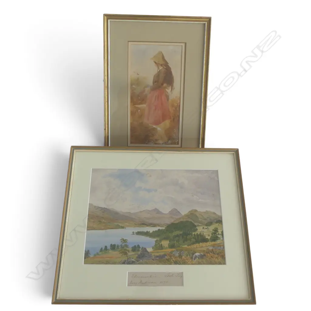 2 FRAMED WATERCOLOURS 260x360mm Image 1++
