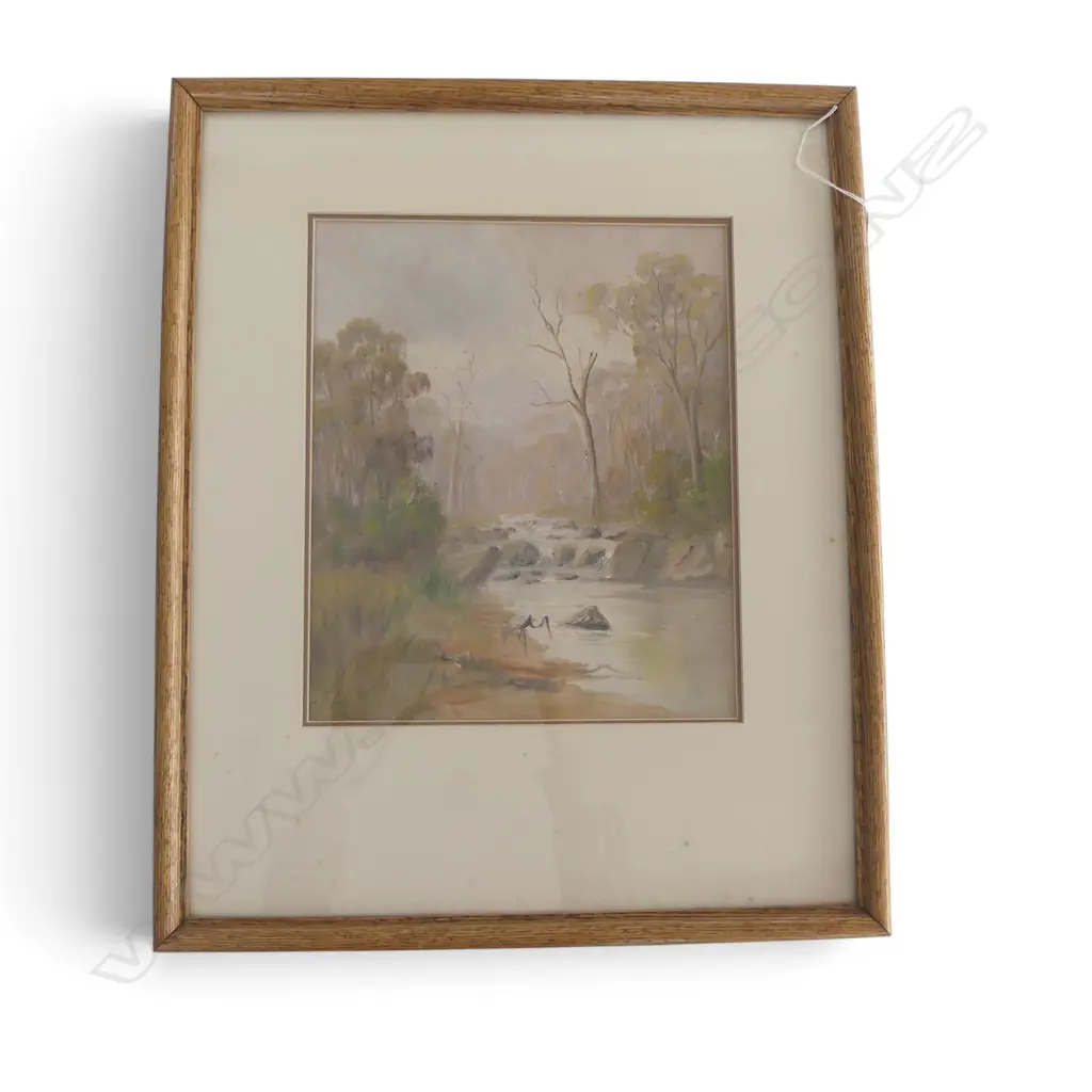 ARTIST UNKNOWN, AUSTRALIAN? LANDSCAPE, OIL, 330x280mm Image 1++