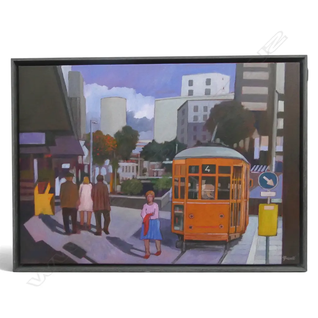 PAOLO CANETTI, 'MILANO', OIL ON CANVAS, SIGNED AND TITLED, 500 x 700mm Image 1++