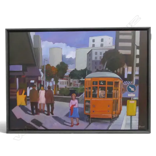 PAOLO CANETTI, 'MILANO', OIL ON CANVAS, SIGNED AND TITLED, 500 x 700mm