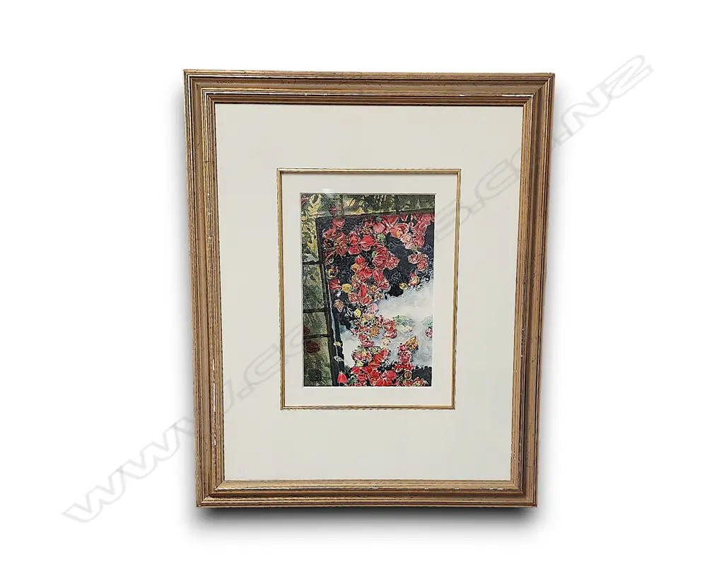 FRAMED FLORAL PRINT BY JOHN BUCKLEY 300h X 210 MM Image 1++