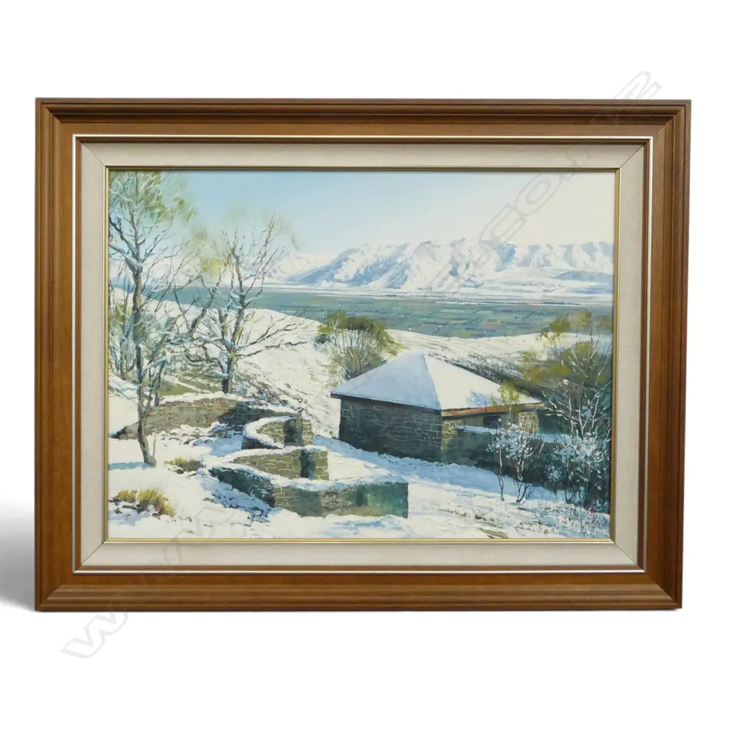 GRAHAM BRINSLEY, WINTER IN THE PORTHILLS, OIL ON CANVAS BOARD, 550x750mm Image 1++
