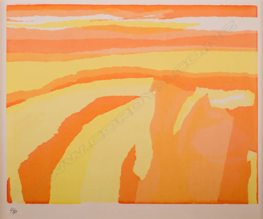 LES FINCH (1940-1983) - BEFORE THE RAINS. HANDMADE SCREENPRINT 4/10 1982 290 x 340mm Image 1++