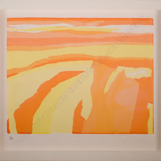 LES FINCH (1940-1983) - BEFORE THE RAINS. HANDMADE SCREENPRINT 4/10 1982 290 x 340mm