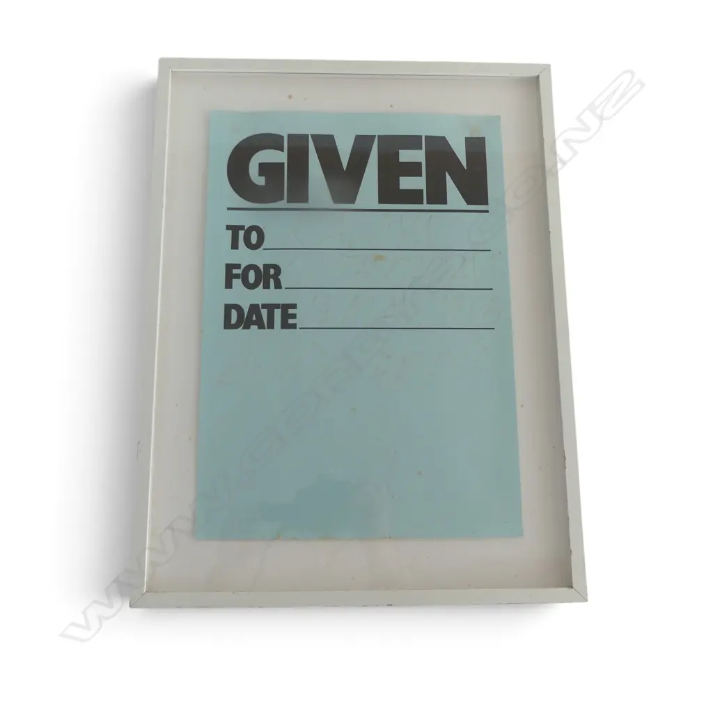 BILLY APPLE 'GIVEN' SCREENPRINT,425 X 295MM (INSCRIBED TO KALDYN FOR 21ST BIRTHDAY) NOTE INK INSCRIPTION VERY FADED Image 1++