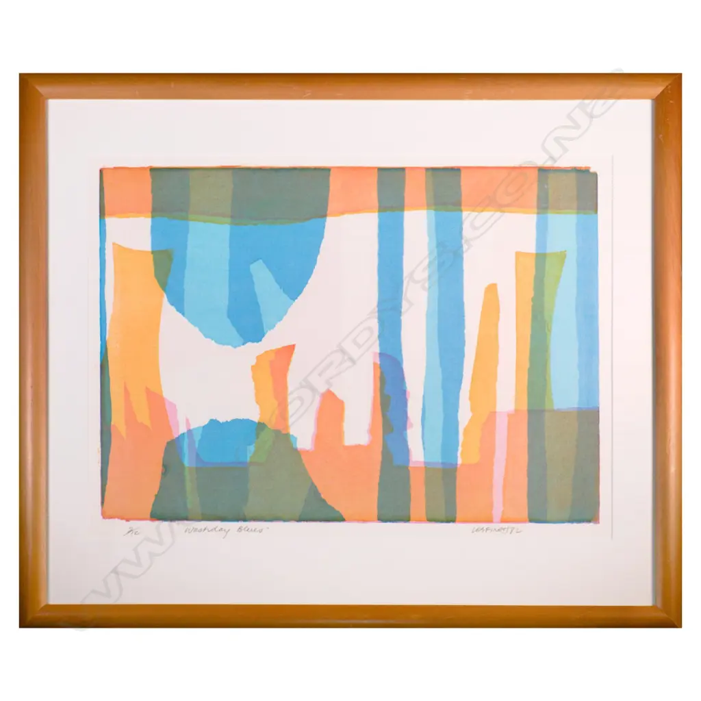 Les Finch (1940-1983) - Washday Blues - handmade screenprint 2/12. 1982 Image 1++