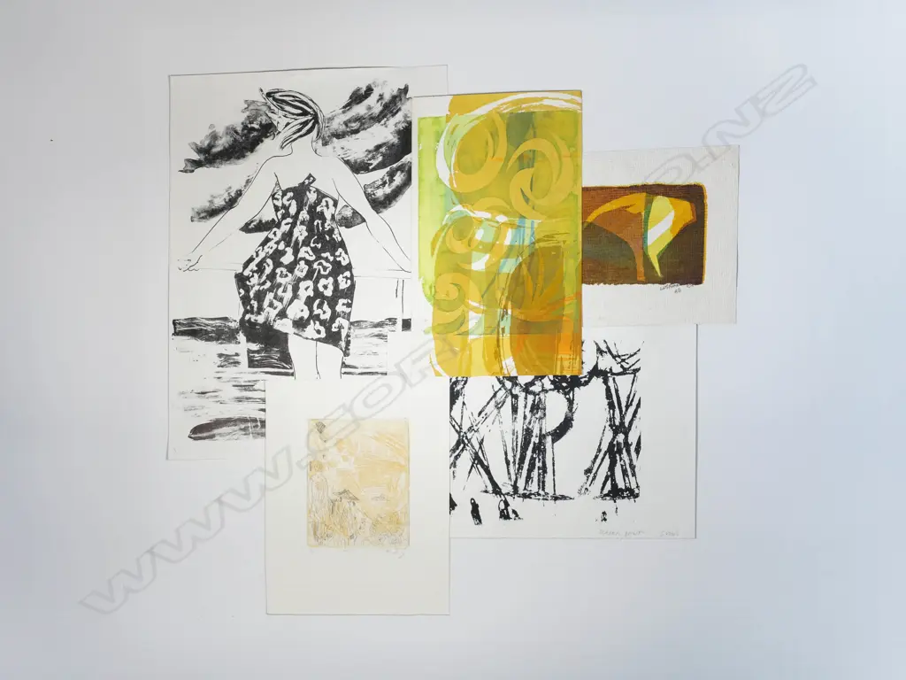 Five original prints incl. Susan Skerman/Joan Taylor & Les Finch Image 1++