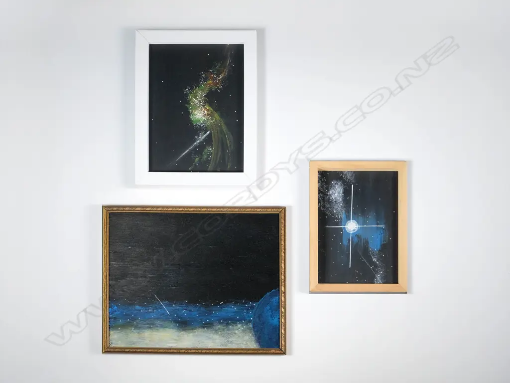 John Sturgess (b.1956) - Two Space Paintings. acrylic Image 1++