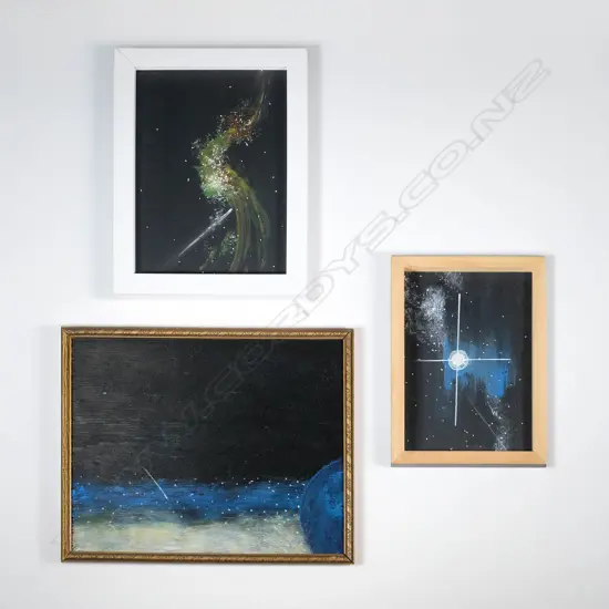 John Sturgess (b.1956) - Two Space Paintings. acrylic
