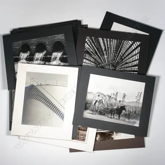 15 B + W PHOTOGRAPHS. MOST SIGNED 'JOHN MILLER' SOME W/ AWARDS