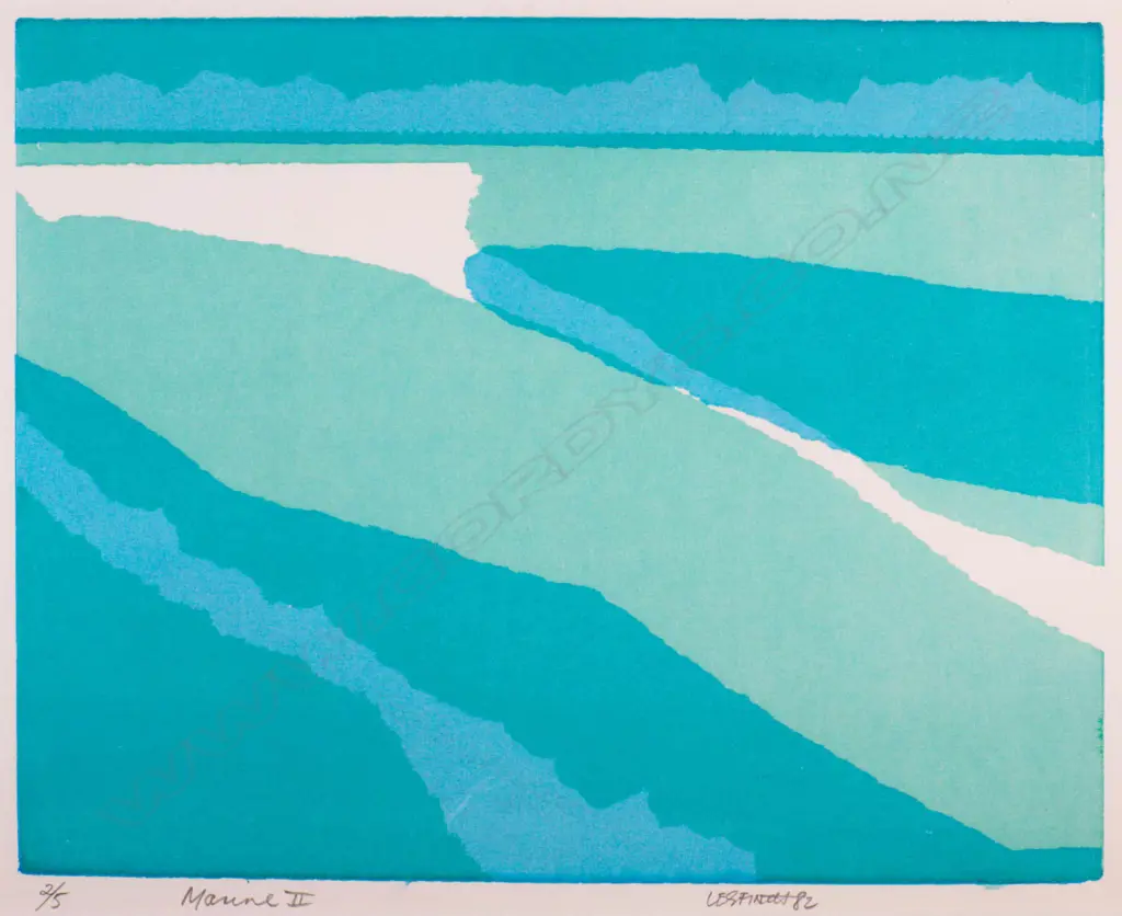 Les Finch (1940-1983) - Marine II -  handmade screenprint 2/5. 1982 Image 1++