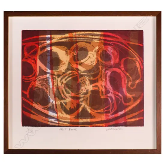 Les Finch (1940-1983) - Fruit Bowl - handmade screenprint 12/12. 1982