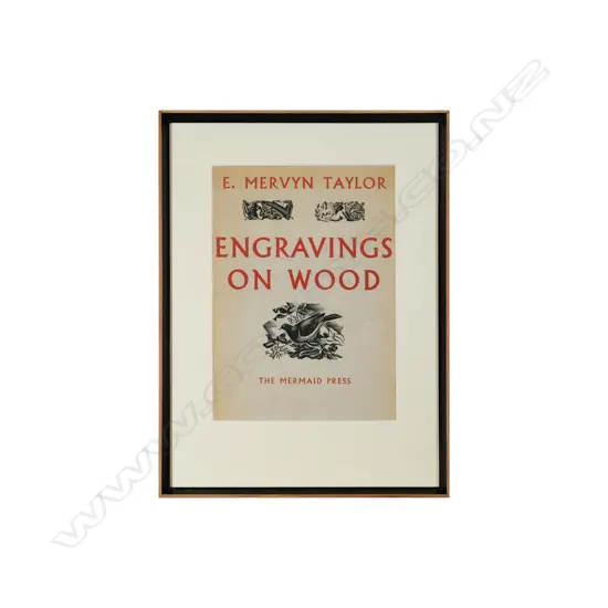 E. Mervyn Taylor 'Engravings on Wood' - Framed Dustjacket