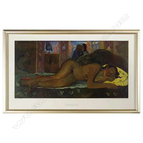 GAUGUIN PRINT 'NEVERMORE' 330 X 560MM