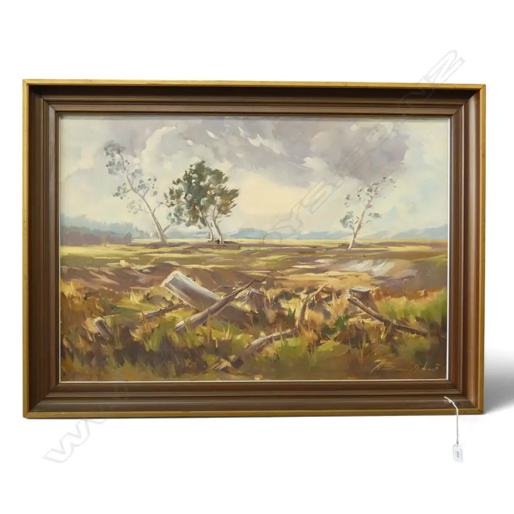 HEINZ BOEHNKE, 'AFTER THE STORM - WAIKATO', OIL ON CANVASBOARD, 545 X 810MM (MINOR SURFACE CRACKING) Image 1++