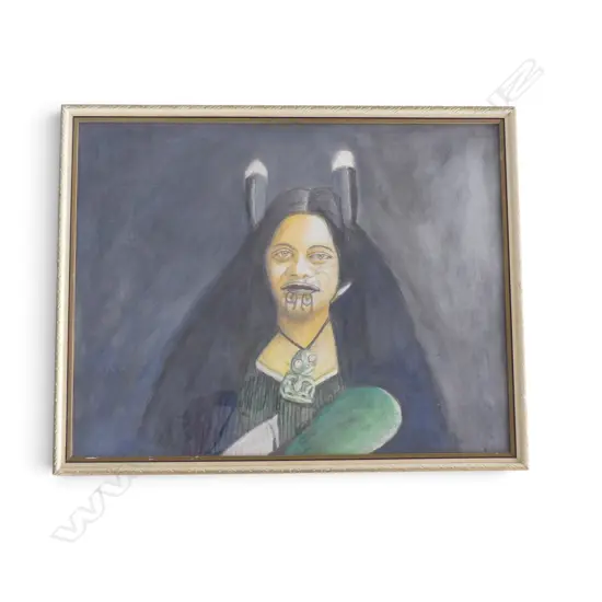 UNSIGNED WATERCOLOUR OF A WAHINE 410x530mm