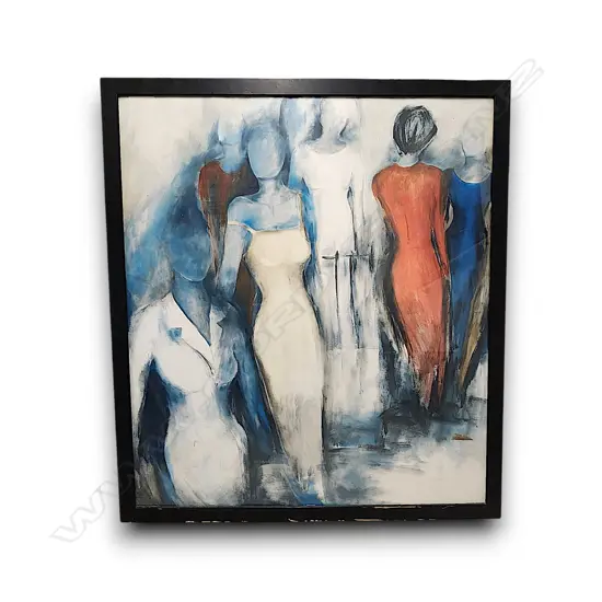 LARGE PRINT “BEGEGNUNG” (ENCOUNTER) BY ARTIST MARIANNE KORBIEN-BRAUN 1100h X 970 MM