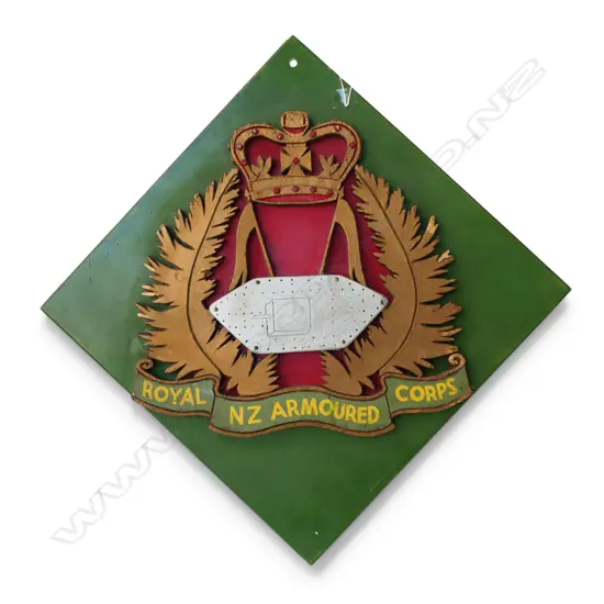 REPRODUCTION ROYAL N.Z. ARMORED CORPS WALL HANGING H.700mm