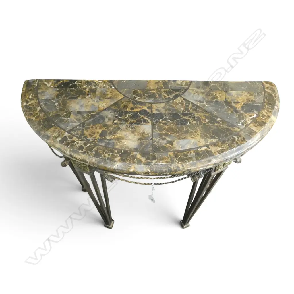 MARBLE TOP HALF TABLE W760X710MM Image 1++
